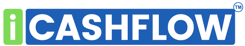 The iCashflow logo in green and blue with a trademark symbol